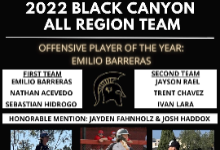 Black Canyon All-Region Baseball Team